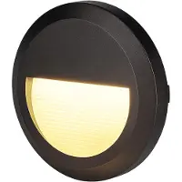 V-TAC Traplamp buitenlamp gevellamp zwart traplamp terraslamp rond, IP65, LED 2W 80Lm neutraal wit, DxH 15x2,7 cm