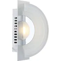Globo Lighting Wandlamp modern trappenhuis chroom wandlamp glas, aluminium, 1x LED 5W 380Lm warm wit, LxB 20x7 cm