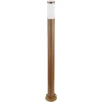 Globo Staande lamp Buitenlamp Tuinlamp Staande lamp Patio IP44, roestvrij staal met houteffect, 1x E27 fitting, DxH 12,7x110 cm
