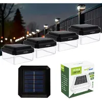 Greenblue GB128 WW - 4 stuks Tuinlamp - LED-zonnelamp voor paal - 100 x 100 mm - Envelopvormige kap - 3200 K