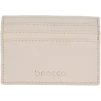 Beocca Seth Leren Pasjeshouder Dames Heren - Ultraslanke Kaarthouder voor 6 Pasjes - Creditcardhouder 10 x 10 x 1 cm - Plantaardig Gelooid Leer - Beige