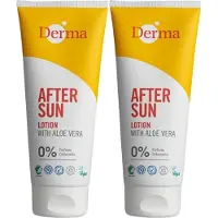 Derma After Sun Lotion 2 x 200 ml - Aftersun met Aloe Vera Shea Butter en Glycerine - Parfumvrij - AllergyCertified