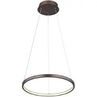 Globo Hanglamp Pendelplafondlamp Eetkamerlamp Woonkamerlamp, metaal koffiekleurig kunststof opaal, in hoogte verstelbaar, 1x LED 19W 980Lm 3000K warm wit, H 120 cm