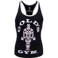 Gold's Gym GGLVST021 Muscle Joe Ladies Stringer Vest - Black - S