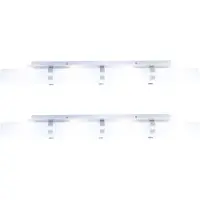Globo Wandlamp wandlamp woonkamerlamp ganglamp badkamerlamp, metaal chroom glas wit, 4 vlammen E14, L 85 cm, set van 2
