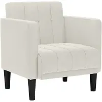 vidaXL Fauteuil met armleuningen crème 53 cm fluweel