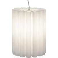 Esto Hanglamp plafondpendel woonkamerverlichting, kunststof, wit, golvende lampenkap, 1x E27, DxH: 27x35 cm