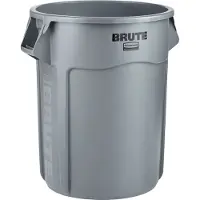 Rubbermaid Brute-afvalbak, rond, Ø 673 x H 838 mm, 208 l, kunststof, grijs