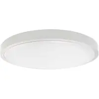 V-TAC Plafondlamp Badkamerlamp Woonkamerlamp Ganglamp rond, kunststof wit IP44, 1x LED 18W 1830Lm 4000K neutraal wit, D 25 cm