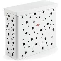 Wesco Wasmand Duo 2 met Inzet | 64 Liter | Duo Wasbox (2x32 Liter) | Metaal - Mat wit | Waskorf