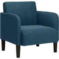 vidaXL Fauteuil met armleuningen Blauw 54 cm Fluweel