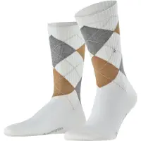 Burlington Rib Court eenkleurig katoen sokken heren wit - maat 40-46