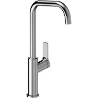 Villeroy & Boch VB100 Keukenkraan | Hoge Uitloop 33,8 cm | 360° Draaibaar | Chroom | Messing