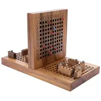 Longfield Battle Ship – Houten Strategiespel – Zeeslag Bordspel – Sea Battle Klassiek Spel – Tactisch Denkspel – 2 Spelers – Engelhart