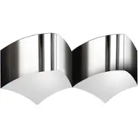 Wofi Wandlamp 2 vlammen halverlichting chroom wandlamp woonkamerverlichting, 2x G9 stopcontacten, LxBxH 45x11x18,5 cm