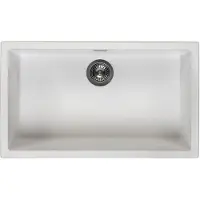 Pure.Sink Keukenwastafel 70x40 cm, wit, inbouw en opbouwmodel,