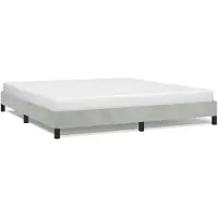 vidaXL Bedframe zonder matras lichtgrijs California King fluweel