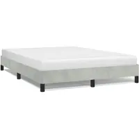 vidaXL Bedframe zonder matras lichtgrijs 152x203 cm Queen fluweel