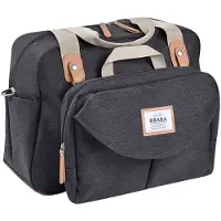Beaba Geneva II Luiertas - Verzorgingstas - 23L - Inclusief Verschoonmat & Koelvak - Grijs - Dark Heather Grey