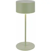 Briloner Kira - Tafellamp oplaadbaar - dimbaar - met touchfunctie - warm wit licht - binnen en buiten - in hoogte verstelbaar - Ø8 x 19 cm - saliegroen