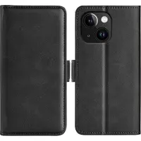 Mobigear Telefoonhoesje geschikt voor Apple iPhone 15 Hoesje | Slim Magnet Bookcase Portemonnee | Pasjeshouder voor 3 Pasjes | Telefoonhoesje voor Pinpas / OV Kaart / Rijbewijs - Zwart
