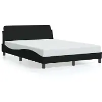 vidaXL Bedframe Dover zwart 135x190 cm stof