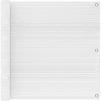 vidaXL Balkonscherm Wit 90 x 800 cm HDPE en Aluminium