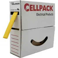 Cellpack 127077 Krimpkous zonder lijm Geel 12.70 mm 6.40 mm Krimpverhouding:2:1 8 m