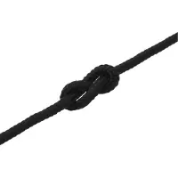vidaXL Boottouw 14 mm 6 m Zwart Polyester