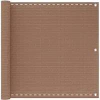 vidaXL Balkonscherm 75 x 1200 cm HDPE en Aluminium Rechthoekig Taupe