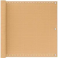 vidaXL Balkonscherm Zand 90 x 1000 cm HDPE en Aluminium