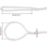 vidaXL Boottouw 14 mm 6 m Wit Polyester