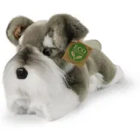 Rappa Eco Vriendelijke Serie - Pluche Hondenknuffel - Schnauzer - 28 cm - Grijs