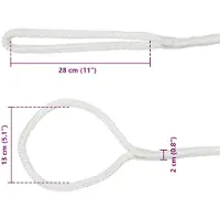 vidaXL Boottouw 2 mm 9 m Wit Polyester