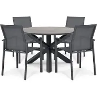 Lifestyle Garden Furniture Lifestyle Timo/Xento 120 cm dining tuinset 5-delig