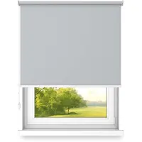 Time4blinds Rolgordijnen Verduisteringsrolgordijn Vrijhangend rolgordijn zonder cassettemuur of plafondmontage UV-bescherming Thermische eigenschappen Solide 150x160 cm Maanlicht grijs - links