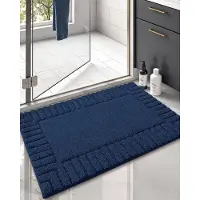 Famanu Standaardgrootte Bad Tapijten Niet-slip Wasbaar- 50x80cm Absorberende Blauw Badkamer Tapijten, Zachte Badmatten Voor Badkamervloer, Douche, Badkuip, Wasgoed