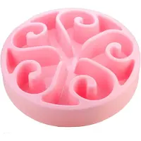 Famanu – Original Voerbak L/XL - Ø30 cm - Anti schrokbak hond – Slowfeeder hond – Anti-slip – Geschikt voor grote honden - Roze