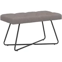 vidaXL Bank met knopen tufting Taupe 80 x 40 x 46 cm Stof knoopdetails