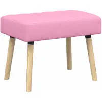 vidaXL Kanaalgeplooide Bank Roze 60 x 40 x 45 cm Stof
