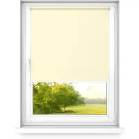 Time4blinds - Verduisteringsrolgordijn Zonder Boren - Verduisteringsrolgordijn, Rolgordijn Verduistering - 3 Soorten Montage, Zilveren Thermische Coating - Vanille, 700x1400mm, Rechts