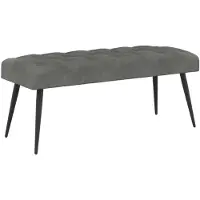 vidaXL Bank met knopen tufting Donkergrijs 110 x 40 x 46 cm Fluweel