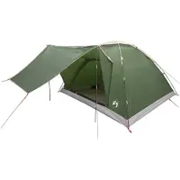 vidaXL Kamperen tent met dak Groen 6-persoons Polyester en Staal