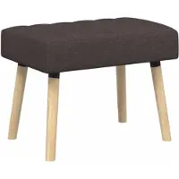 vidaXL Kanaalgeplooide Bank Donkerbruin 60 x 40 x 45 cm Stof