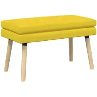 vidaXL Dubbel-laags bank Licht Geel 80 x 40 x 47 cm Stof