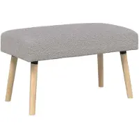 vidaXL Bank Effen Lichtgrijs 80 x 40 x 46 cm Bouclé