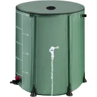 Markenlos Regenopvangvat 200 liter - Opvouwbare wateropslag met filterkraan en overloopset