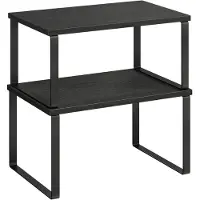 Famanu Keukenplanken set van 2 - Stapelbaar, uitbreidbaar, in zwart en houtlook