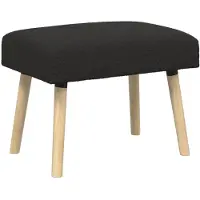 vidaXL Bank Effen Zwart 60 x 40 x 45 cm Bouclé