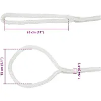 vidaXL Boottouw 10 mm 9 m Wit Polyester